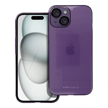 Kryt Roar Pure Simple Fit na Apple iPhone 15 Fialový (Purple)