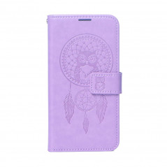 Peňaženkové puzdro MEZZO Book na XIAOMI Redmi 12 Lapač snov  Fialový (Purple)