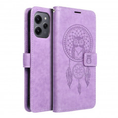 Peňaženkové puzdro MEZZO Book na XIAOMI Redmi 12 Lapač snov  Fialový (Purple)