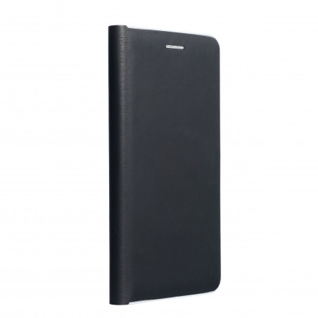 Peňaženkové puzdro LUNA Book Carbon na Samsung Galaxy A34 Uhlíkové vlákno, Elegant Čierny