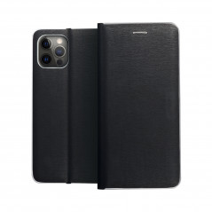 Peňaženkové puzdro LUNA Book Carbon na Samsung Galaxy A34 Uhlíkové vlákno, Elegant  Čierny