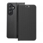Peňaženkové puzdro LUNA Book Carbon na Samsung Galaxy A54 Uhlíkové vlákno, Elegant  Čierny