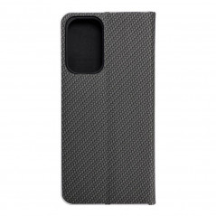 Peňaženkové puzdro LUNA Book Carbon na Samsung Galaxy A23 5G Uhlíkové vlákno, Elegant  Čierny