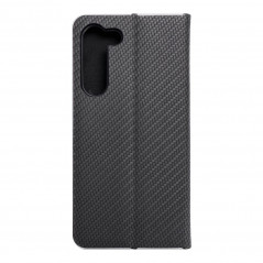 Peňaženkové puzdro LUNA Book Carbon na Samsung Galaxy S23 Plus 5G Uhlíkové vlákno, Elegant  Čierny