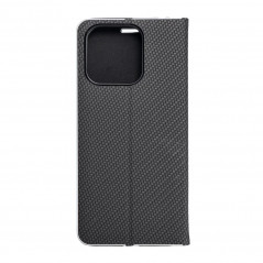 Peňaženkové puzdro LUNA Book Carbon na XIAOMI Redmi 12C Uhlíkové vlákno, Elegant  Čierny