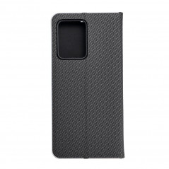 Peňaženkové puzdro LUNA Book Carbon na XIAOMI Redmi Note 12 Pro Plus 5G Uhlíkové vlákno, Elegant  Čierny