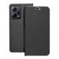 Peňaženkové puzdro LUNA Book Carbon na XIAOMI Redmi Note 12 Pro Plus 5G Uhlíkové vlákno, Elegant  Čierny