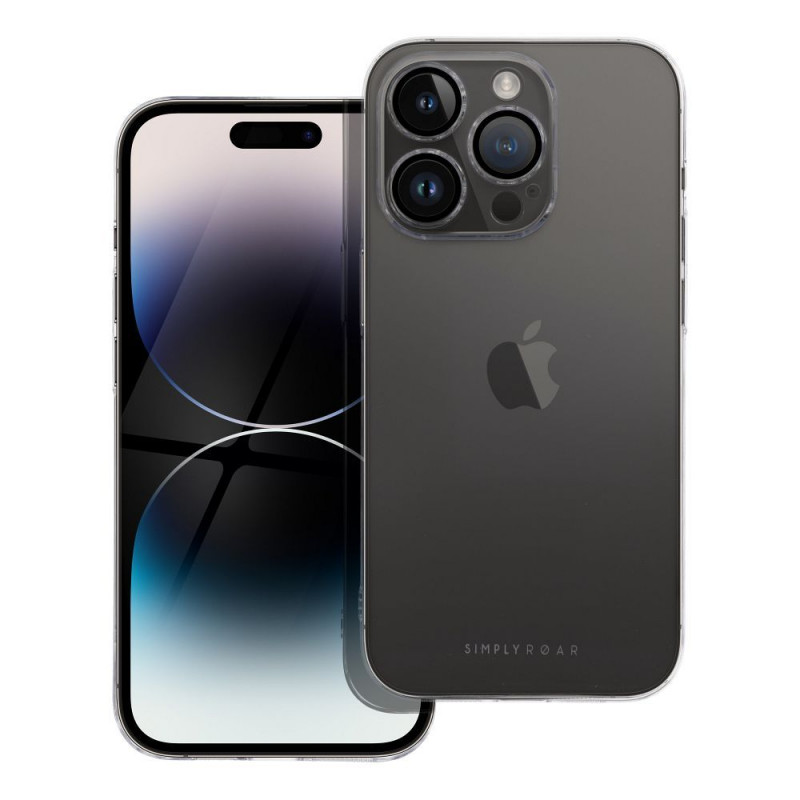 Kryt Roar Pure Simple Fit  na Apple iPhone 14 Pro Transparentný