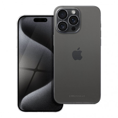 Kryt Roar Pure Simple Fit  na Apple iPhone 15 Pro Max Transparentný