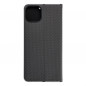 Peňaženkové puzdro LUNA Book Carbon na Apple iPhone 15 Plus Uhlíkové vlákno, Elegant  Čierny