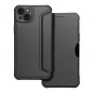 Peňaženkové puzdro Razor Book na Apple iPhone 15 Plus Uhlíkové vlákno, Karbónový vzor  Čierny
