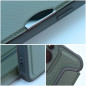 Peňaženkové puzdro Razor Book na Apple iPhone 15 Pro Uhlíkové vlákno, Karbónový vzor  Tmavo zelený