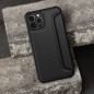 Peňaženkové puzdro Razor Book na Apple iPhone 15 Pro Max Uhlíkové vlákno, Karbónový vzor  Čierny