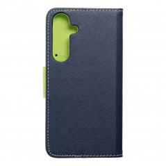 Peňaženkové puzdro Fancy Book na Samsung Galaxy S24 PLUS Námornícka modrá / Limetkovo zelený