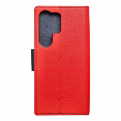 Peňaženkové puzdro Fancy Book na Samsung Galaxy S24 ULTRA Červený / Námornícka modrá