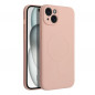 Kryt Silicone Mag Cover na Apple iPhone 15 Plus MagSAFE  Ružový