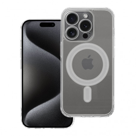 Kryt Clear Mag Cover na Apple iPhone 15 Pro MagSAFE Transparentný