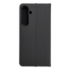 Peňaženkové puzdro LUNA Book Carbon na Samsung Galaxy S24 PLUS Uhlíkové vlákno, Elegant  Čierny
