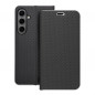 Peňaženkové puzdro LUNA Book Carbon na Samsung Galaxy S24 PLUS Uhlíkové vlákno, Elegant  Čierny