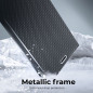 Peňaženkové puzdro LUNA Book Carbon na Samsung Galaxy S24 ULTRA Uhlíkové vlákno, Elegant  Čierny