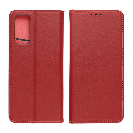 Peňaženkové puzdro Leather case SMART PRO na Samsung Galaxy S24 Elegant  Vinovo červený
