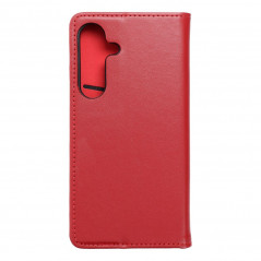 Peňaženkové puzdro Leather case SMART PRO na Samsung Galaxy S24 Elegant  Vinovo červený