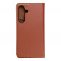 Peňaženkové puzdro Leather case SMART PRO na Samsung Galaxy S24 Elegant  Hnedý