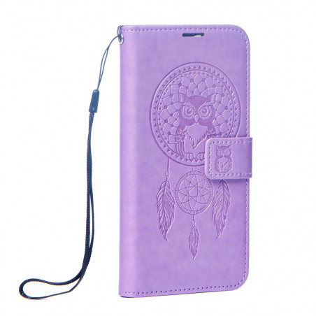 Peňaženkové puzdro MEZZO Book na Samsung Galaxy S23 FE Lapač snov Fialový (Purple)