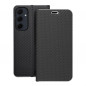 Peňaženkové puzdro LUNA Book Carbon na Samsung Galaxy A35 Uhlíkové vlákno, Elegant  Čierny