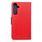 Peňaženkové puzdro Fancy Book na Samsung Galaxy A35 Červený / Námornícka modrá