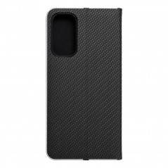 Peňaženkové puzdro LUNA Book Carbon na Samsung Galaxy A15 5G Uhlíkové vlákno, Elegant  Čierny