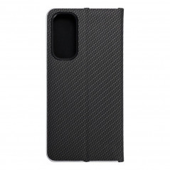 Peňaženkové puzdro LUNA Book Carbon na Samsung Galaxy A25 5G Uhlíkové vlákno, Elegant  Čierny
