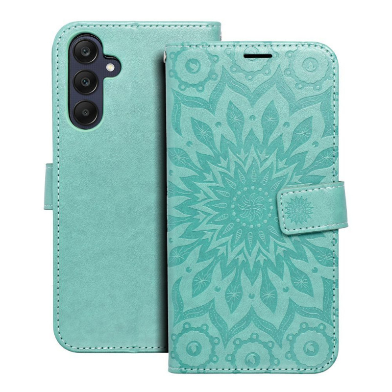 Peňaženkové puzdro MEZZO Book na Samsung Galaxy A25 5G Mandala  Zelený