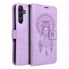 Peňaženkové puzdro MEZZO Book na Samsung Galaxy A25 5G Lapač snov  Fialový (Purple)