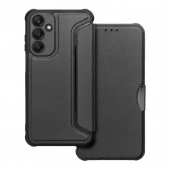 Peňaženkové puzdro Razor Book na Samsung Galaxy A25 5G Uhlíkové vlákno, Karbónový vzor  Čierny