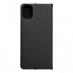 Peňaženkové puzdro LUNA Book Carbon na Samsung Galaxy A05 Uhlíkové vlákno, Elegant  Čierny