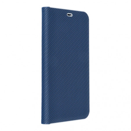 Peňaženkové puzdro LUNA Book Carbon na Samsung Galaxy A05 Uhlíkové vlákno, Elegant Modrý