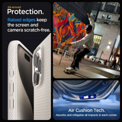 Kryt Spigen  Liquid Air na Apple iPhone 15 Pro Max Prirodzená titánová