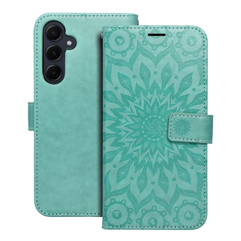 Peňaženkové puzdro MEZZO Book na Samsung Galaxy A55 Mandala  Zelený