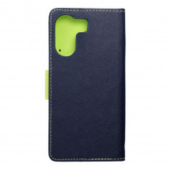 Peňaženkové puzdro Fancy Book na XIAOMI Redmi 13C Námornícka modrá / Limetkovo zelený
