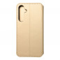 Peňaženkové puzdro Dual Pocket book na Samsung Galaxy A55 Zlatý