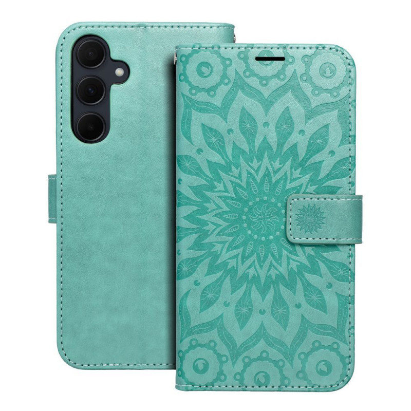 Peňaženkové puzdro MEZZO Book na Samsung Galaxy A35 Mandala  Zelený