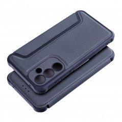 Peňaženkové puzdro Razor Book na Samsung Galaxy A35 Uhlíkové vlákno, Karbónový vzor  Modrý