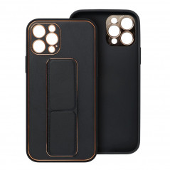 Kryt LEATHER Case Kickstand na Samsung Galaxy A05 Čierny
