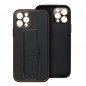 Kryt LEATHER Case Kickstand na Samsung Galaxy A05 Čierny