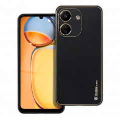 Kryt Leather na XIAOMI Redmi 13C Čierny