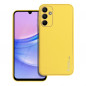 Kryt Leather na Samsung Galaxy A15 5G Žltý
