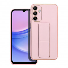 Kryt LEATHER Case Kickstand na Samsung Galaxy A15 5G Ružový