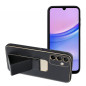 Kryt LEATHER Case Kickstand na Samsung Galaxy A15 5G Čierny