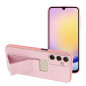 Kryt LEATHER Case Kickstand na Samsung Galaxy A25 5G Ružový